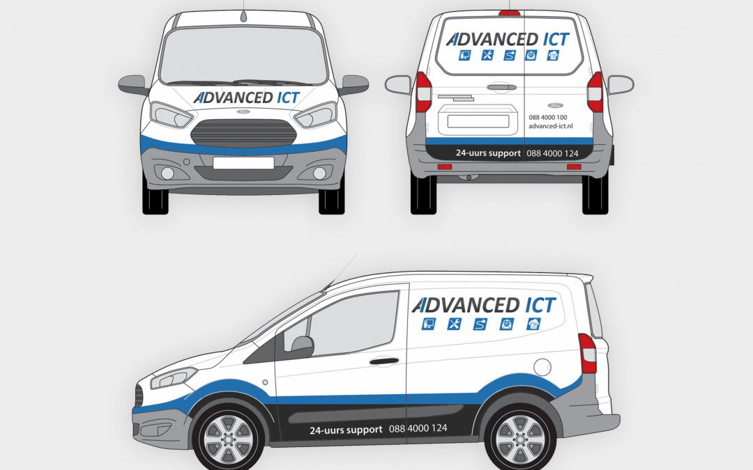 Caddy belettering Advanced-ICT